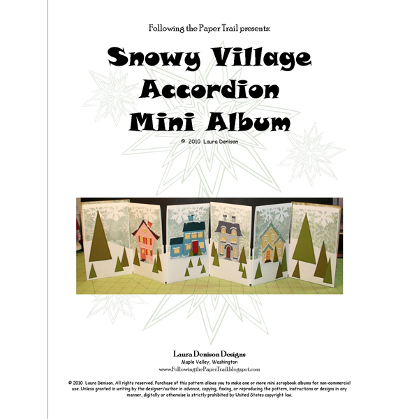 snowy village accordian album pattern cover